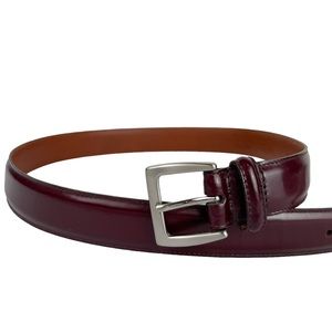 Coach Deep Burgandy Leather Belt Sz 34